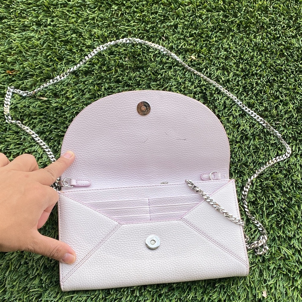 14th & Union Light Purple Clutch with Silver Chain